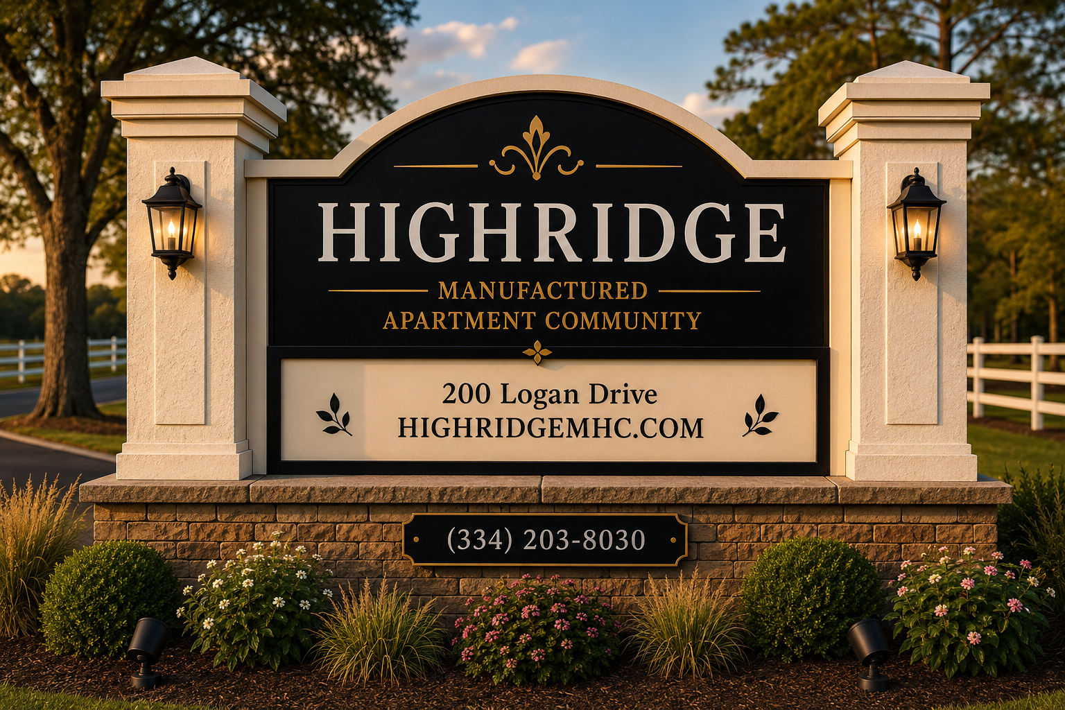 Highridge monument sign